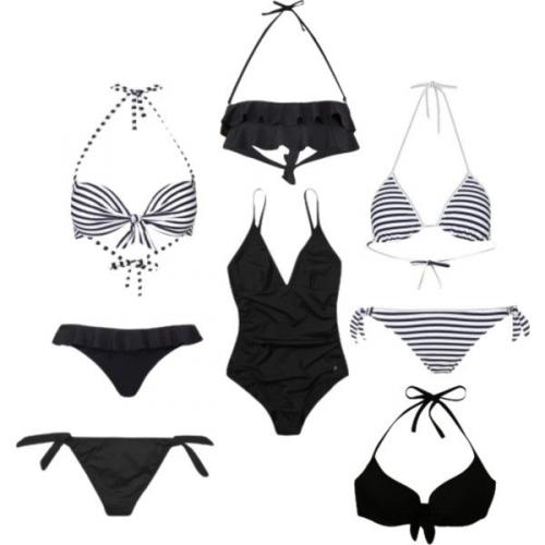 modelli neri e a righe benetton beachwer 2014